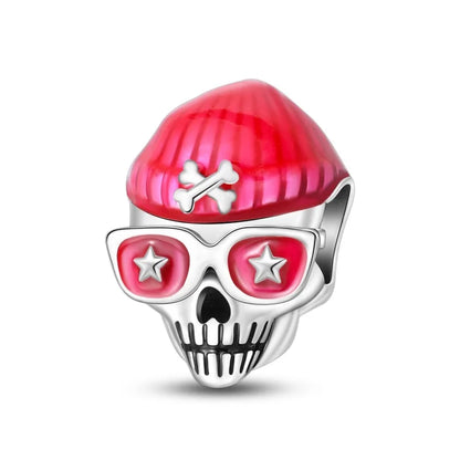 Sterling Silver Halloween Skull Bat Pumpkin Charm Pendant for DIY Jewelry SMC6676