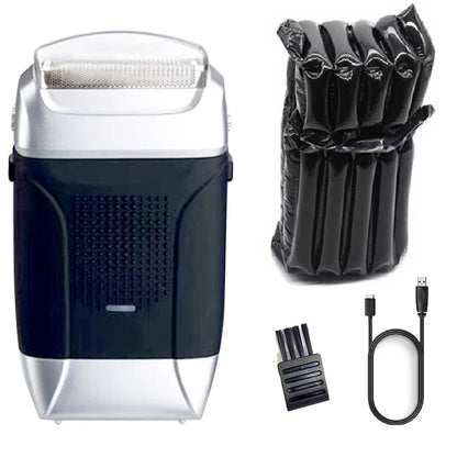 Powerful Electric Shaver for Men Wet Dry Rechargeable USB Razor with Stainless Steel Blades and Fast Charging