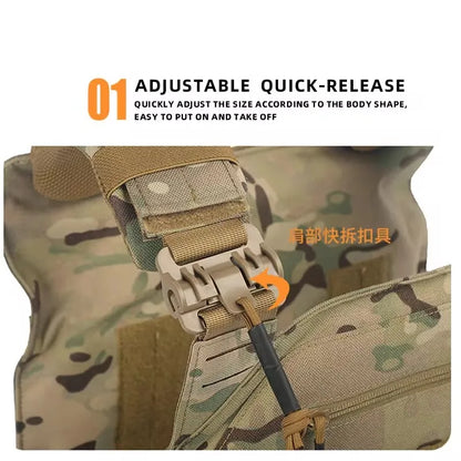 New Combat Vest 6094 Quick Detachable Tactical Black Gear