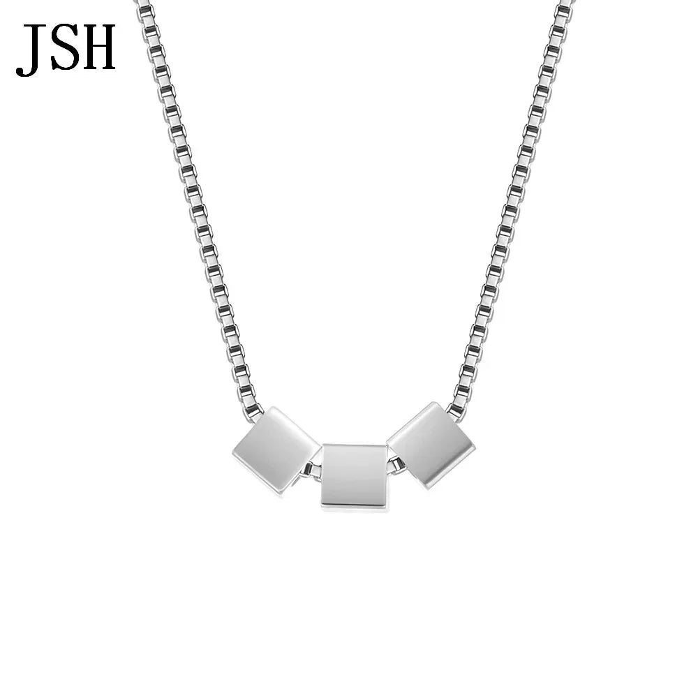 Elegant Heart Charm Silver Necklace for Women Fashion Pendant Jewelry Gift LN056