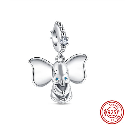 Silver Animal Hearts Infinity Crown Bead Charms Bracelet for Women 925 Sterling Silver Jewelry Y110