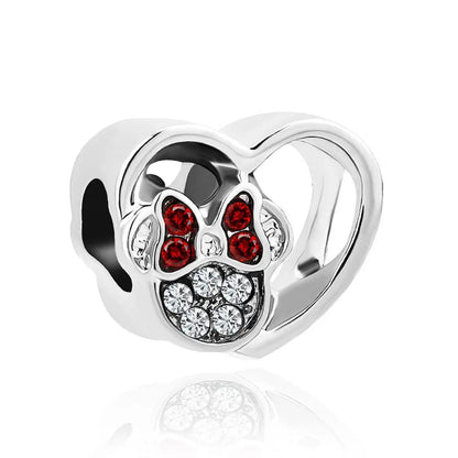 925 Silver Teddy Bear Beads and Mouse Pendant for European Original Bracelet DIY Exquisite Jewelry