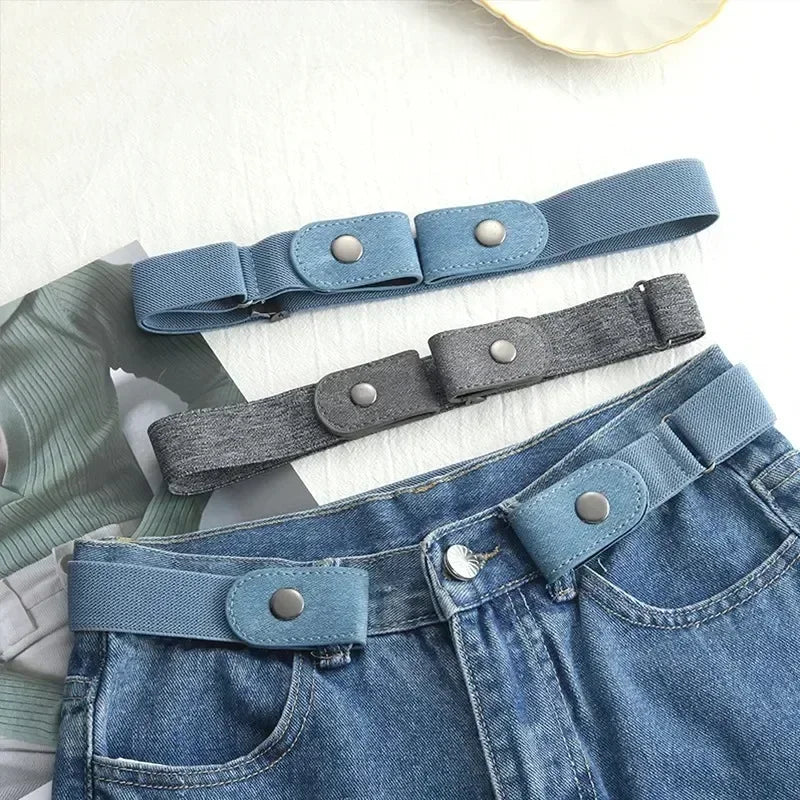 Canvas Adjustable Elastic Waist Band Invisible Belt for Jeans