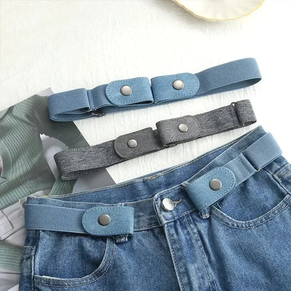 Canvas Adjustable Elastic Waist Band Invisible Belt for Jeans