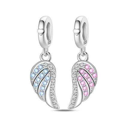 Genuine 925 Sterling Silver Heart Charm Bead for Mother's Day Bracelet Gift