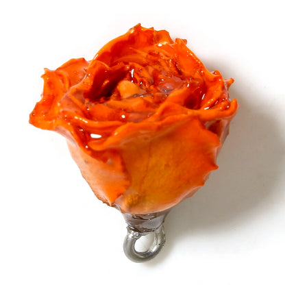 Handmade Multicolor 3D Resin Flower Charms for DIY Jewelry Earrings 2x16mm