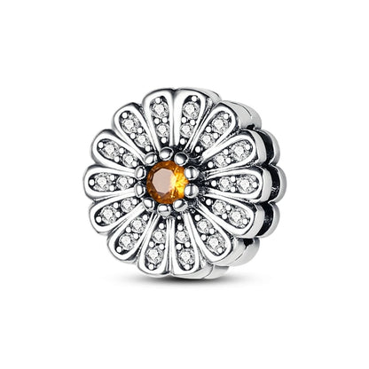 925 Silver Flower Charms Sunflower Tulip Pendants for Bracelet Jewelry Making KTC689