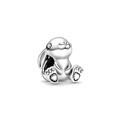 European 925 Sterling Silver Animal Series Charms Beads for Dog Cat Snake Rabbit Jewelry Fit for Bracelets and Necklaces for Women