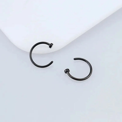 2/6 Pcs Top Rated Stainless Steel Fake Nose Rings for Women Stylish Lip and Nostril Piercing Jewelry