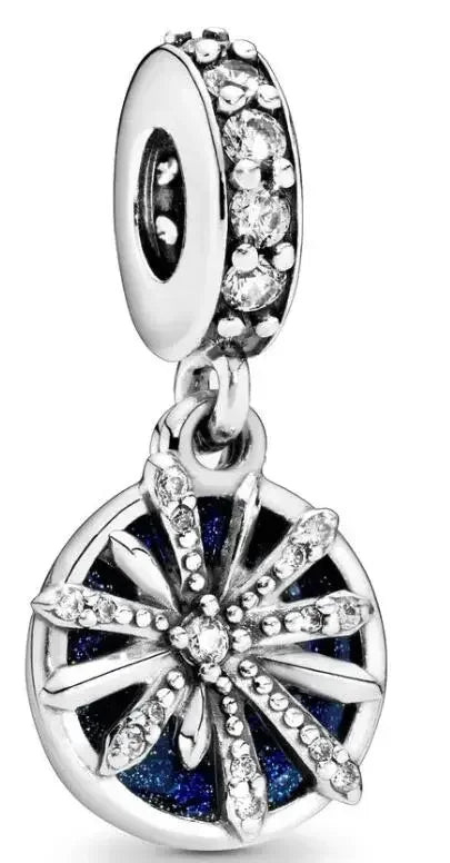 925 Sterling Silver Donut Dessert Charm Beads Zircon Accents for DIY Women Bracelet Jewelry Gift