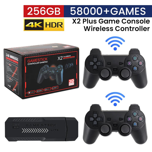 X2 Plus 256G 50000 Game GD10 Pro 4K Game player 3D HD Retro Video Game Console Wireless Controller TV 50 Emulator For Kids Gifts