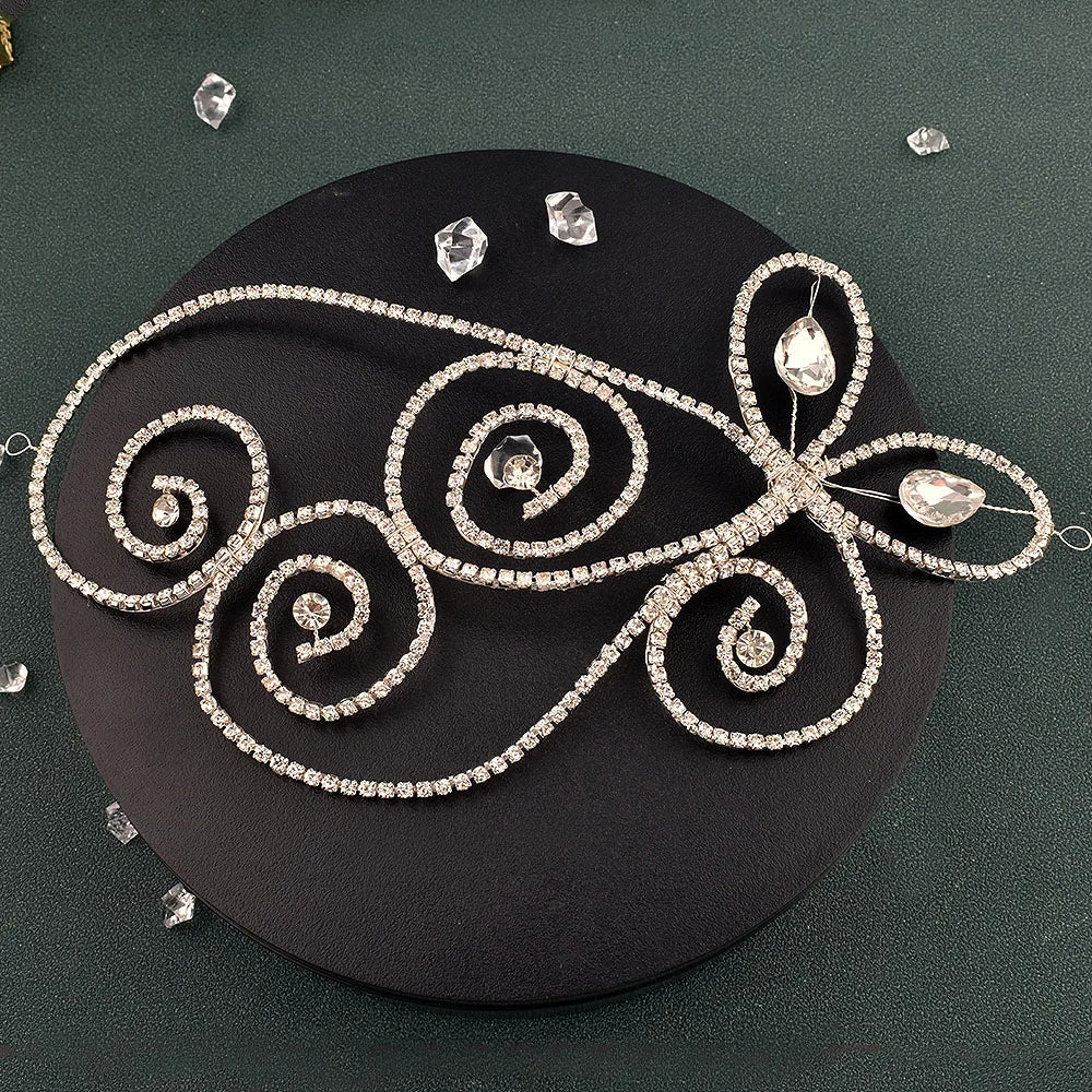 DZ165 Luxury Bridal Crystal Tiara Headband for Weddings and Proms