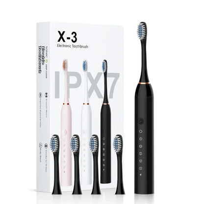 Electric Ultrasonic Toothbrush Six Speed Mode USB Charging Set