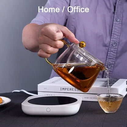 New Coffee Mug Warmer for Milk Tea Teapot Electric Heating Cup Plate 80 Degree Celsius for Home Office Use