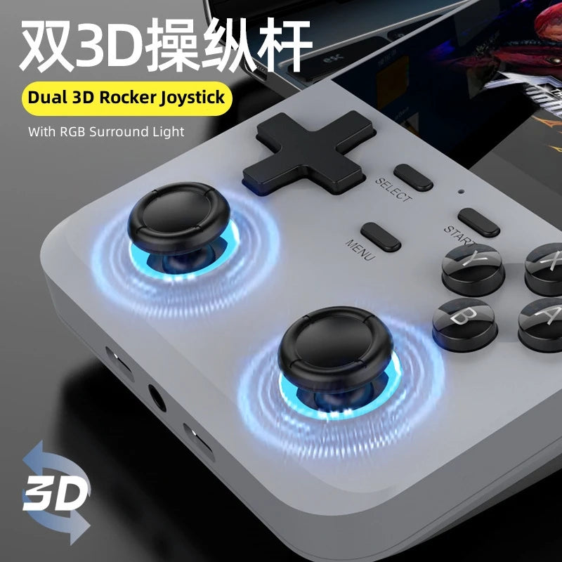 BOYHOM D007 Plus X6 3.5 Inch IPS Retro Handheld Game Console With Dual Joystick Over 10000 Games 3500mAh Battery Android Portable