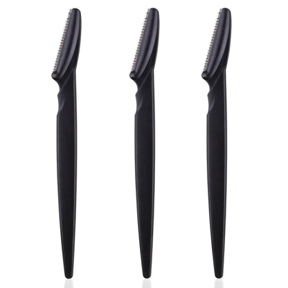 Portable 3/4/10Pcs Eyebrow Trimmer Face Blade Shaver Tools 3pcs Black