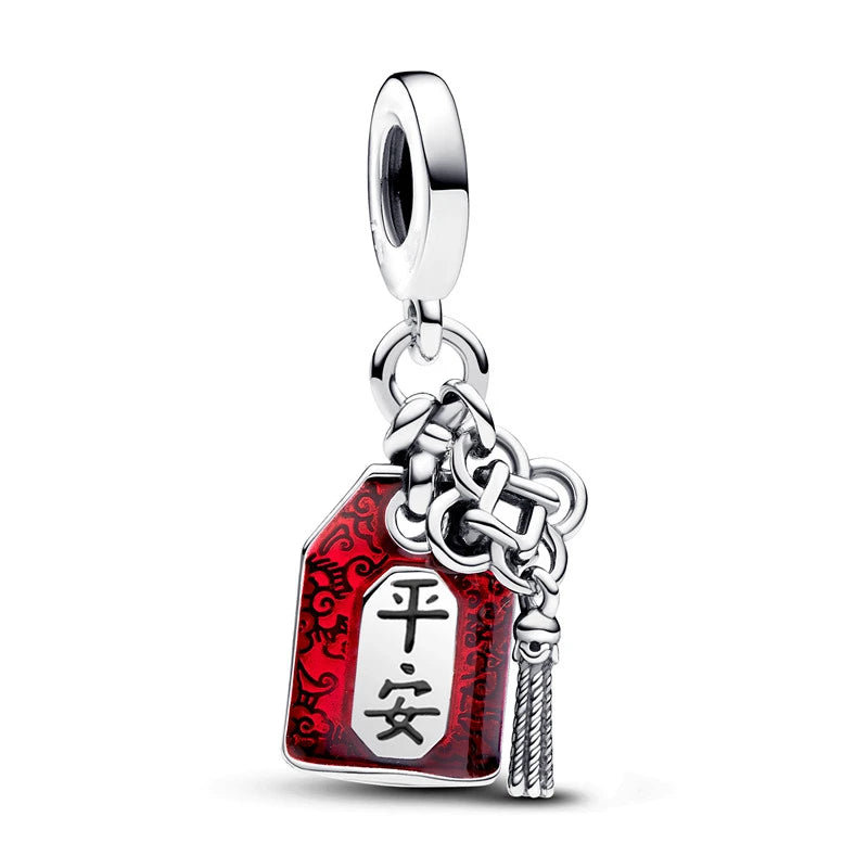 DIY Christmas Charm Bracelet with Santa Reindeer Snowman Tree Train Beads in Silver 925 YY1784