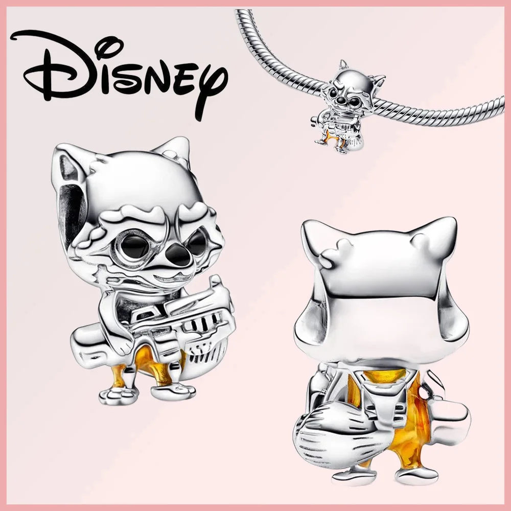Disney 925 Sterling Silver Stitch Minnie Winnie Dangle