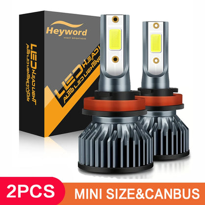 Heyword 110W 20000LM 6500K LED Headlight Bulbs H4 H7