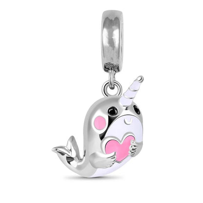 Hot Pink Murano Glass Charm Bead For 925 Bracelet Pendant