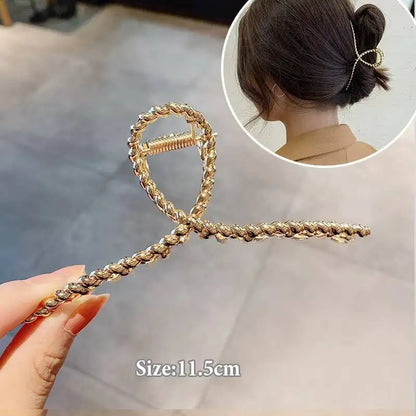Geometric Metal Hair Claw Clips for Women Fashionable Zinc Alloy Hairpins