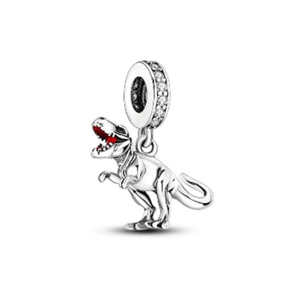 New 925 Silver Butterfly Bead Dinosaur Pendant for European Bracelets Exquisite DIY Jewelry