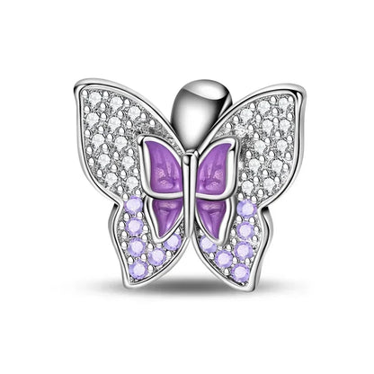 925 Sterling Silver Heart Blooming Rose Full Diamond Zircon Charms Pendant Beads for Bracelets and Necklaces