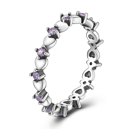 Silver Plated Luxury Stackable Ring for Women with Infinite Flower Daisy Design and Zircon Stone for Engagement and Wedding Celebrations KTR002