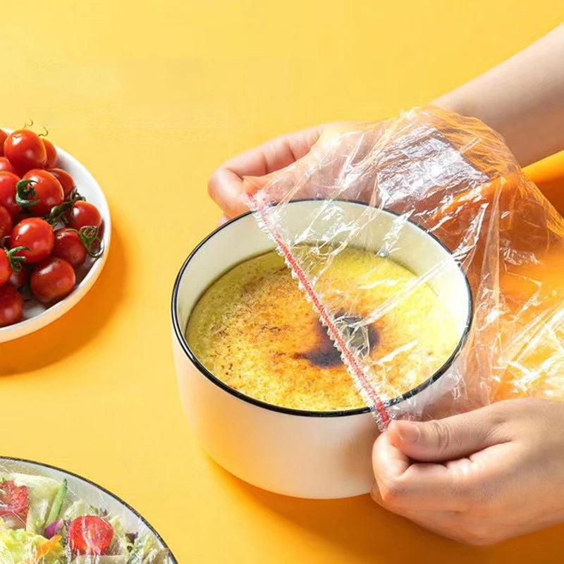 100 to 1000PCS Colorful Disposable Food Covers Fresh Keeping Film Bags Kitchen Storage Bowl Wraps Wholesale