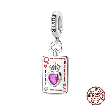925 Sterling Silver Tarot Hourglass Bead Charm For Bracelet
