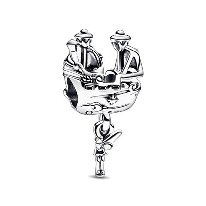 Exquisite 925 Silver Shell Bead Mouse Pendant for European Bracelets – DIY Jewelry Accessory with Zircon