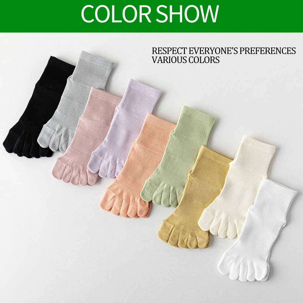 3 Pairs Womens Toe Separator Socks Cotton Antibacterial
