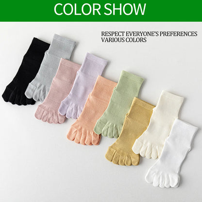 3 Pairs Womens Toe Separator Socks Cotton Antibacterial