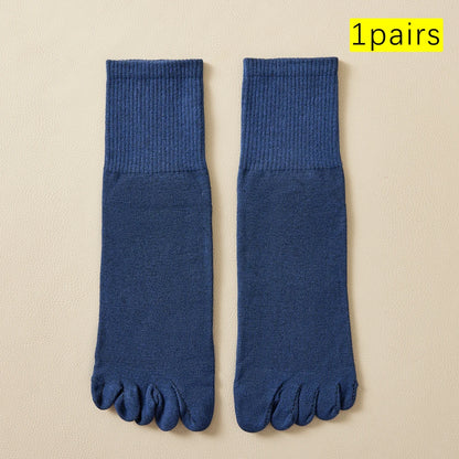 Men Cotton Toe Socks Moisture Wicking Odor Control