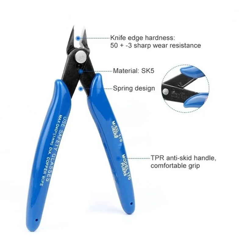 1Pc Top-Rated User-Friendly Diagonal Pliers - Precision Wire Cutters for Effortless Snipping