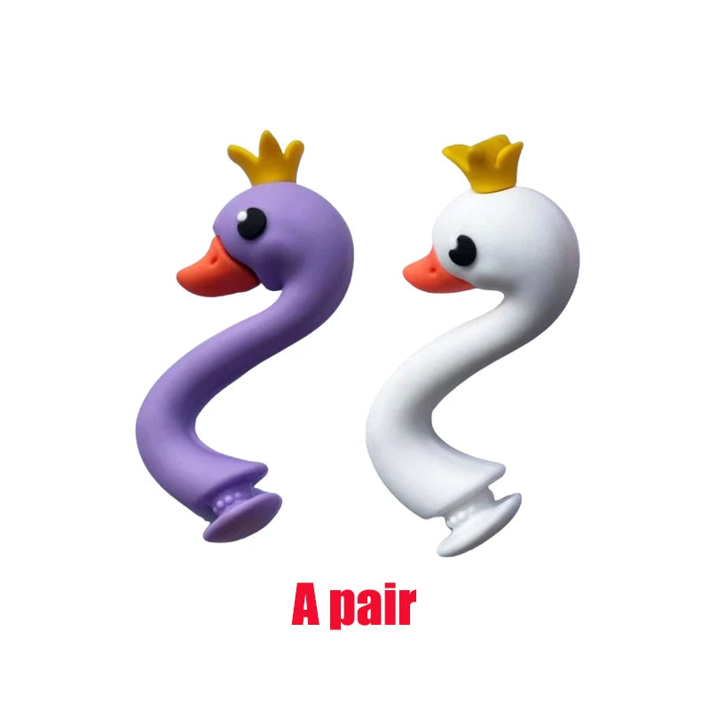 Whimsical 3D Swan Shoe Charms PVC Accessories for Customizing Shoes and Bags