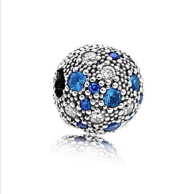 New 925 Silver Pink Purple Bead Ice Cream Pendant for European Original Bracelet DIY Exquisite Jewelry
