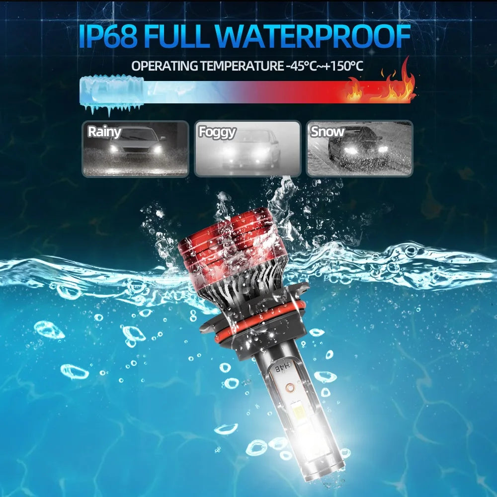 Super Bright LED Car Headlight 24000LM 9004 HB1 High Low Beams 150W 6500K Cold White