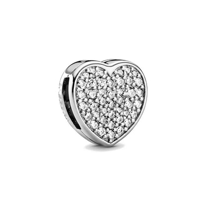Reflection Charm Clip Sunflower Heart Star Clover DIY Bead for 925 Silver Bracelet Necklace Jewelry Accessories for Women