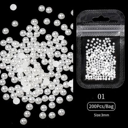 Kawaii Lollypop 3D Nail Art Charms Set with Resin Butterfly and Bear Rhinestones