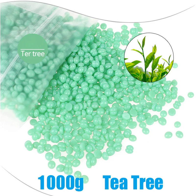 Painless Hard Wax Beans for Bikini and Body Hair Removal with Heating Wax Machine - Fast and Gentle Depilatory Solution