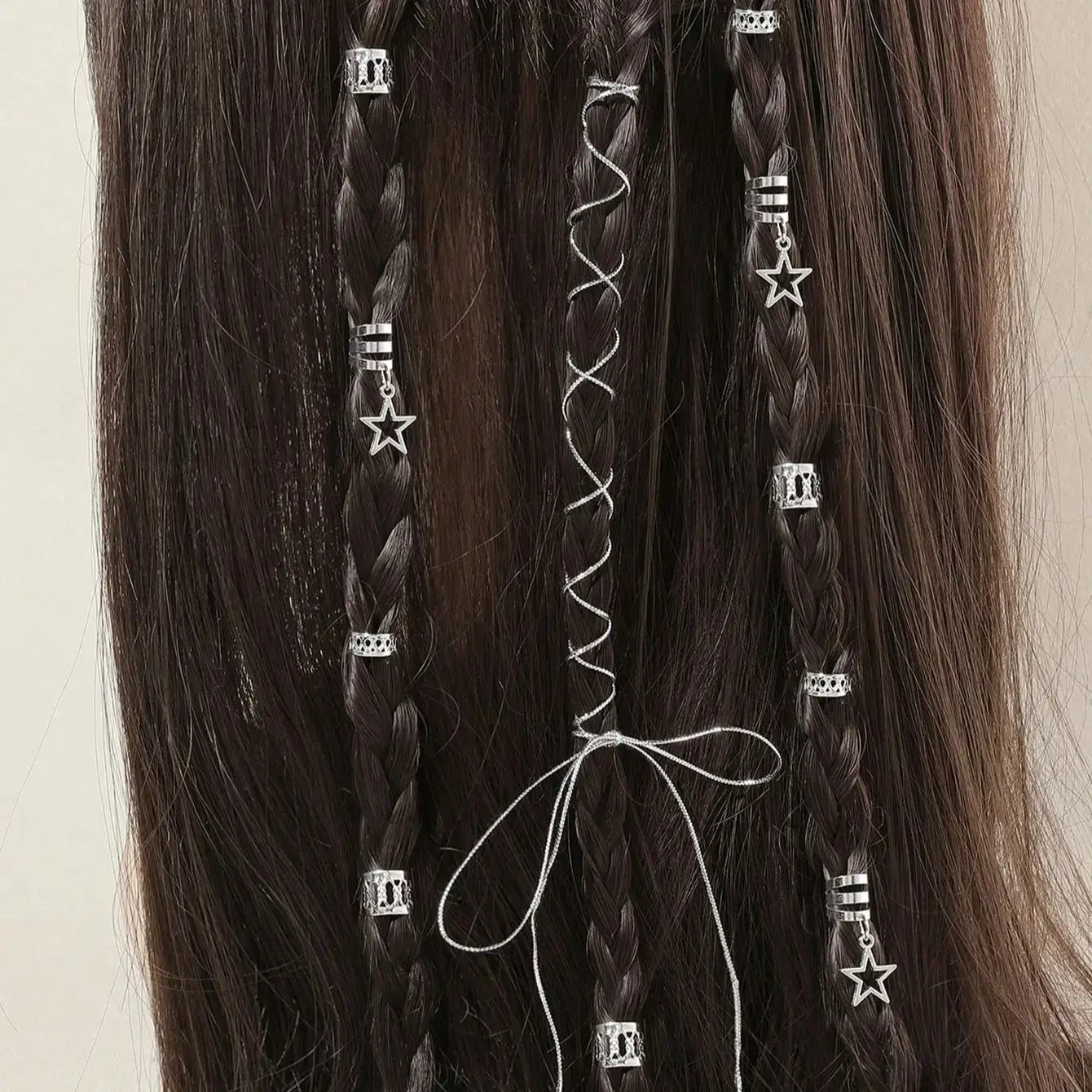36pcs Star Hair Rings Braiding Cuffs Accessories for Dreadlocks and Braids