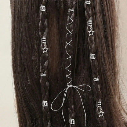 36pcs Star Hair Rings Braiding Cuffs Accessories for Dreadlocks and Braids