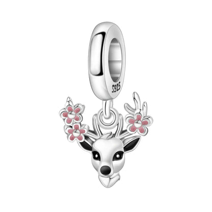 925 Sterling Silver Cute Pet Animal Pendant Charm Gift