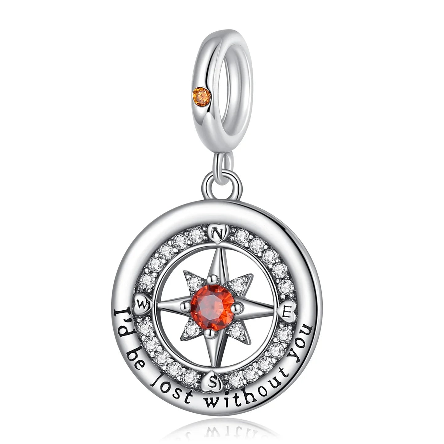 925 Sterling Silver Charms Set Moon Stars Sun Flower Heart Zircon Beads for DIY Jewelry and Gifts