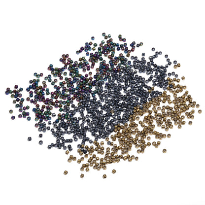 Vintage Japanese 2mm Glass Spacer Beads for Jewelry Making and Needlework