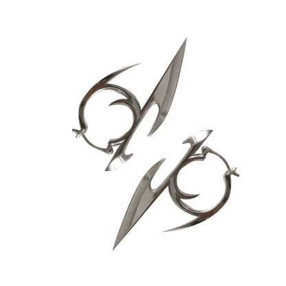Punk Rock Irregular Spike Stud Earrings for Hip Hop Gothic Style