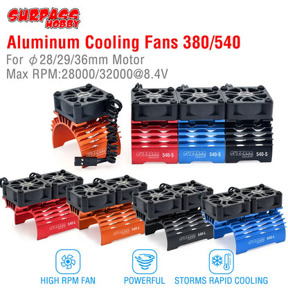SURPASS HOBBY RC Motor Fan Cooling Heatsink for 380 390 540 550