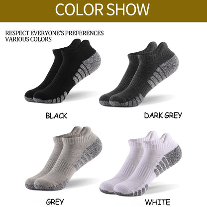 6 Pairs Mens Running Socks Terry Cushion Non Slip 35 To 47
