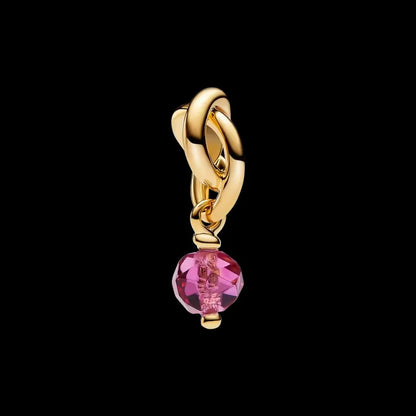 Avocado Double Dangle 925 Silver Heart Eternity Charm
